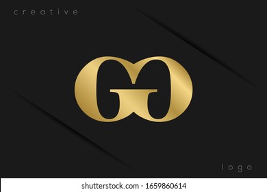 Iniciales monogramo Gold Letra mayúscula G logo gG vectorial