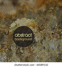 Gold Mosaic Abstract Vector Background