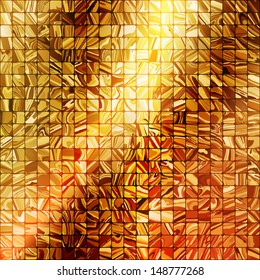 Gold mosaic background. EPS 10 vector file included