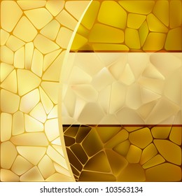Gold mosaic background template. EPS 8 vector file included