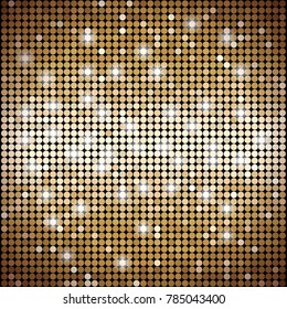 Gold mosaic vector abstract background with lights, well-organized layers