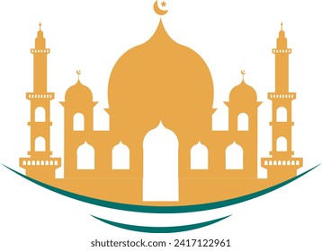 Silhouette Elements Illustration der Goldmoschee