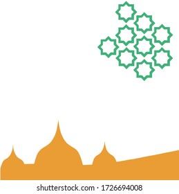 Imagen de diseño de plantilla de mezquita dorada