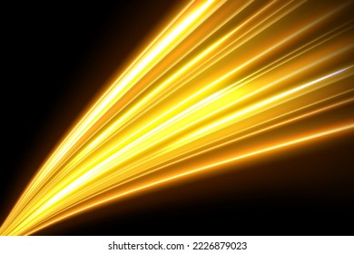 Gold motion blur effect. Vector Illustration