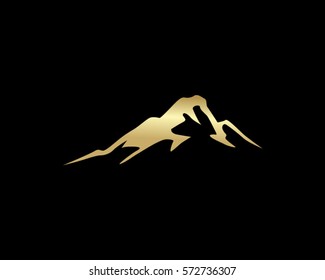 gold mountain nature logo