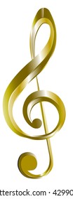  Gold musical key