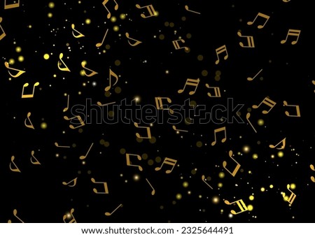 Gold musical note image background