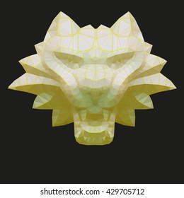 Gold muzzle of the king of animals - the Lion. 