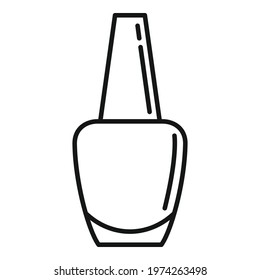 Gold nail polish icon. Outline gold nail polish vector icon for web design isolated on white background