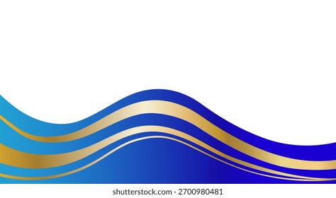 Marco de la onda del oro y de la marina de guerra, Vector elegante del borde para el cartel o el certificado superiores