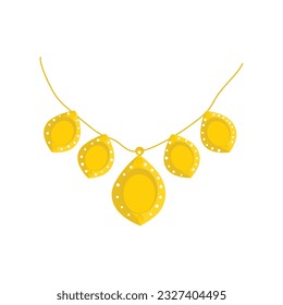 Gold Necklace Hand Drawn Illustration