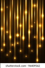 gold neon card. vector illustration