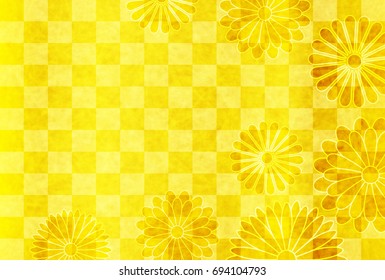 Gold New Year's cards Japanese paper background