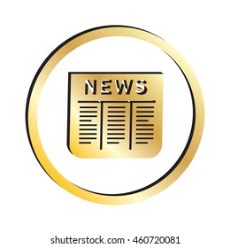 Gold Newspaper Icon