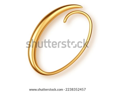 Gold number 0, 3d realistic lettering isolated on transperent background. Number zero uppercase for the design of banner or greeting card, significant date or event.