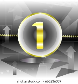 Gold Number One Up Design