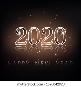Gold numbers 2020. Picture for the new year.