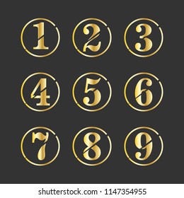 gold numbers circle stock vector royalty free 1147354955 shutterstock