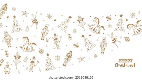 Gold Nutcracker. Christmas wallpapers for your desktop.