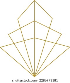 Gold Obelisk Elegantes Logo-Element