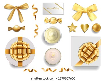 A Gold Objects Set for Luxury Holidays