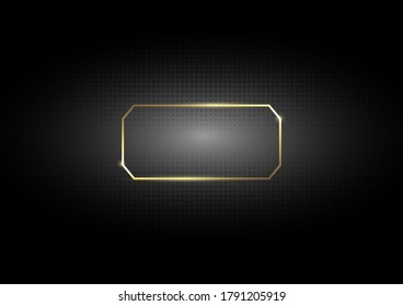 Gold octagon and Halftone Background