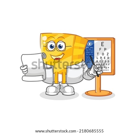 the gold oculist cartoon. cartoon mascot vector