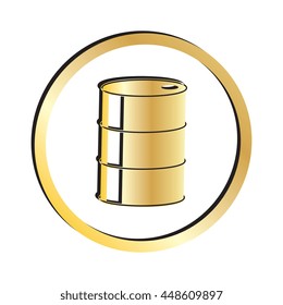 Gold Oil Barrel Icon