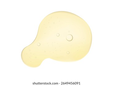 Gold oil liquid bubble macro vector cosmetic product