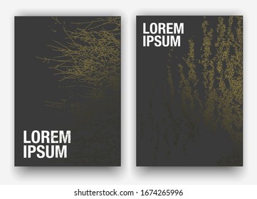 Gold auf matt schwarz. A4-Layout für modernes Design. Luxusvorlage für den Firmendruck.