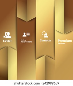 Banners de la opción de oro. Vector