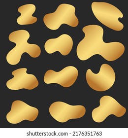 Formes de l'objet Blob Gradient Or