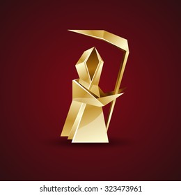 gold origami grim Reaper