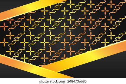 Gold ornament background with empty space