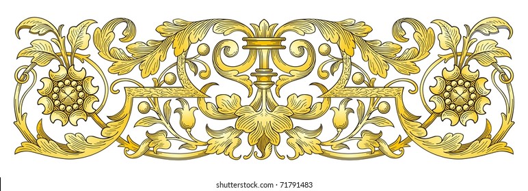 Gold Ornament Border vector