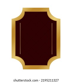 gold ornament design icon isolated