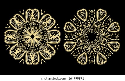 Gold ornament elemets