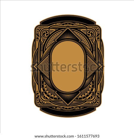 gold ornament four logo vector