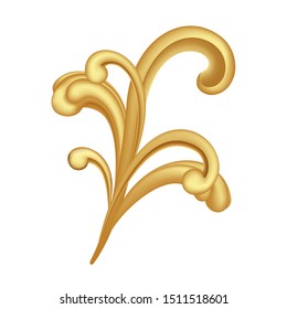 gold ornament frame scroll elements