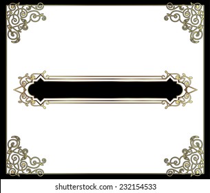 Gold ornament frames
