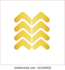 gold ornament, pattern, arrows