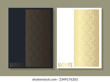 gold ornament pattern cover template