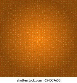 Gold ornament seamless pattern. Golden vector print on orange background for design invitation, card, wallpaper or fabric.