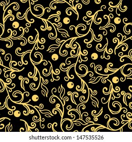 Gold ornament. Vector Illustration.