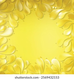 Gold Ornamental Drops Background Vector