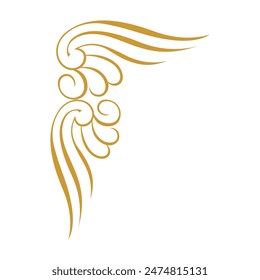 Gold Ornaments Corner Vector Collection