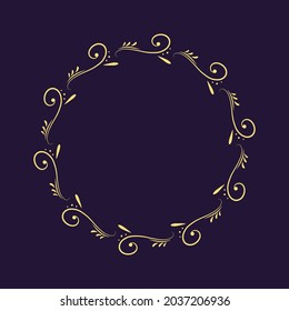 Plantilla de diseño de marco de Ornamentos dorados