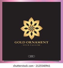 gold ornamnent logo premium elegant template vector eps 10