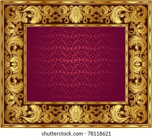 gold ornate frame. You can disable the internal red background and insert your image.