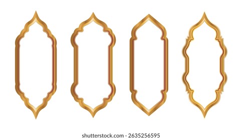 Contorno dourado Quadro Elegante ou Conjunto de Fundo de Borda